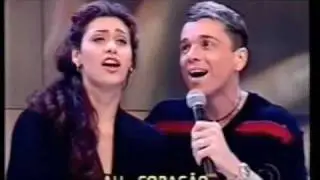 Netinho com Maria Fernanda Candido no Domingão do Faustão em 2000