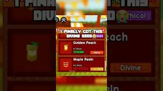 I JUST GOT THE GOLDEN PEACH IN GROW A GARDEN #growagarden #roblox #shorts