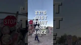 Jazz? #axe #jazz #axejazz #fun #entertainment #trickshot #axethrowing #chaos #nolookshot #lookman