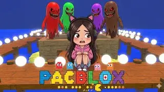 ​ESCAPE DOS FANTASMAS OU MORRA! 👻 O desafio do Pacblox  #lanezinhagamer #roblox 