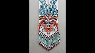 forest spirit long seed bead necklace