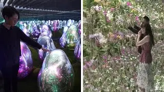 These Japanese Artists Created An Interactive Floating Garden Installation And It Looks Beautiful