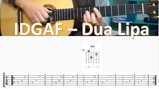 Como tocar IDGAF - Dua Lipa (Guitar Tab)