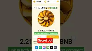 Secret Telegram Bot 😱💵💸Mining BNB?! Don't Miss This!#bnb #mining #ytshorts