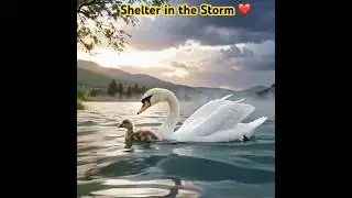 The Swan Who Saved a Duckling | Heart-Touching Animal Story 💫❤️#shorts