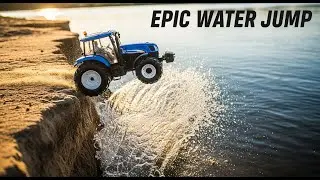 Amazing RC Tractor Stunts! Driving in Water & Mud 🚜💥 Toy Vehicles Crossing River