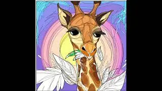 Coloring a giraffe beautifully
