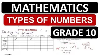 TYPES OF NUMBERS MATHERMATICS GRADE 10 THUNDEREDUC irrational, real, natural, whole, and integer