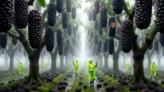 Harvesting Wild Mulberries High Above the Clouds (Dangerous Climb)