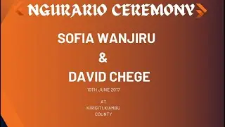 SOFIA & DAVID NGURARIO CEREMONY