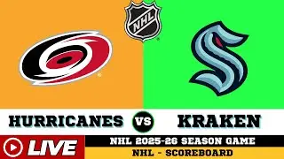 Seattle Kraken Vs Carolina Hurricanes | NHL 2026 | NHL Live SCOREBOARD | 11/01/2026