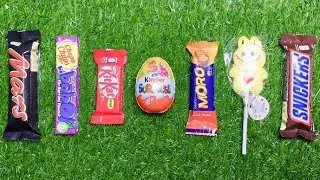 Most Asmr popular candys some lots of colorful rainbow lollipop candy unpacking chocolate eat