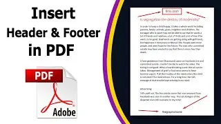 How to insert header and footer in PDF for all pages using Adobe Acrobat Pro DC