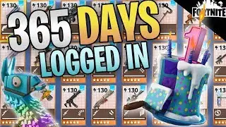FORTNITE - 365 Days Logged In Save The World (My Entire Inventory After 1 Year)