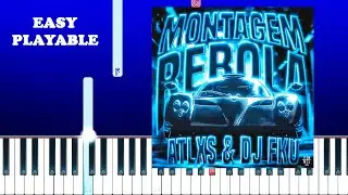 MONTAGEM REBOLA - ATLXS, DJ FKU (EASY BEGINNER Piano Tutorial)