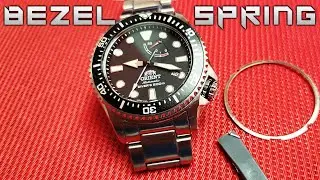 Fixing Replacing BEZEL SPRING on Orient Triton Neptune Kamasu Seiko SKX (Watch Guide Tutorial)