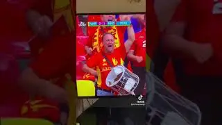 North Macedonia Fan Plays Broken Drum