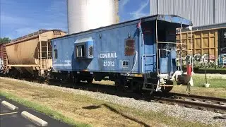 Caboose With Train Whistle! Railroad Switching W/ Caboose! Caboose Is Eyes 4 Loco In Middle Of Train
