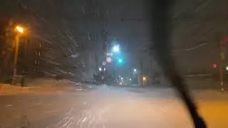 【雪】北海道　岩見沢　出勤ドライブ　2026/1/21