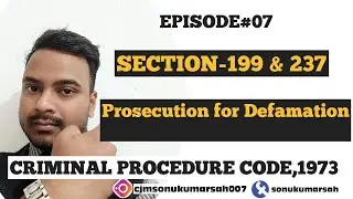 Sec 199 Crpc/Condition requisites for initiation of proceedings