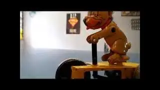 ANTIQUE TOY - BONZO LITHOGRAPHED TIN WIND-UP SCOOTER - GERMANY 1920'S