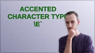 Tex: Accented character type e