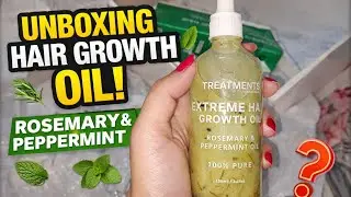 Unboxing TREATMENT Extreme Hair Growth Oil 🌿 | Rosemary & Peppermint Oil by Dr Arooba
