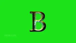 English alphabets 3D animation green screen video,letter B