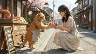 ginger kitten wants a bicycle mama cat makes strawberry tarts to make his dream come true cat 1440 p