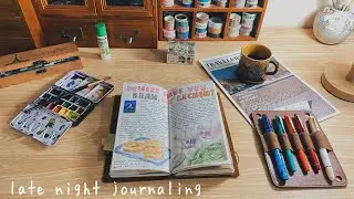 late night journaling 🌙 |  food 🥘  watercolor