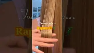 Watch me turn into Rapunzel 🥺👑✨💖🏰 #rapunzel #disneyprincess #hairstyle