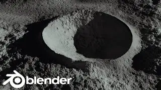 Процедурная лунная поверхность в Blender | 2-минутный урок