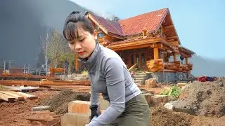 TIMELAPSE | Building Beautiful House | How One Girl Built a Log House in the Woods