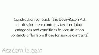When does the Service Contract Act apply, and when does it not apply?
