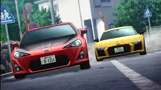 【MF GHOST 3rd Season &bull; EP1】Kanata finally LOCKED IN against Sakamoto (GT86 VS AUDI R8)