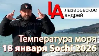 Сочи 2026, температура моря 18 января!