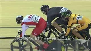 Malaysia's Josiah NG Onn Lam competes for gold in Men's Keirin cycling