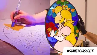 Creating a N64 Princes Peach window in stained glass | Stained Glass Geek D.I.Y.