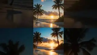 #florida Paradise: Captivating #beach #views  with #serene #birds Songs #shortvideo #america #ai