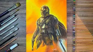 Drawing The Mandalorian : Star Wars in 8 MINUTES!