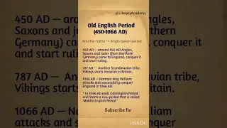 📝 Old English Period l Anglo Saxon Period ll 04 ll 📚 #shorts #youtubeshorts #englishliterature