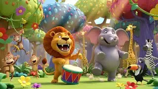 Lion&rsquo;s Jungle Drum Beat | Fun Animal Music Song for Toddlers to Sing and Dance