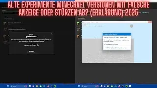 ALTE EXPERIMENTE MINECRAFT VERSIONEN HABE FALSCHE ANZEIGE ODER ST&Uuml;RZEN AB?? (ERKL&Auml;RUNG) (2025)