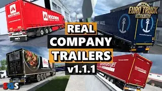 |ETS2 1.46| Real Company Trailers v1.1.1 by @XcoreOfficial [Skin Pack Mod]