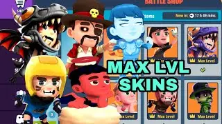 Battlelands Max Lvl Skins Upgrade | 5 Legendary Skins Max Lvl