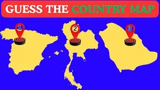 Угадайте страны по карте, которую 90% не могут разгадать! 🌎😱