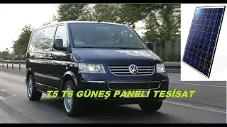 VW T5 - MULTİVAN - CARAVELLA - TRANSPORTER GÜNEŞ PANELİ ENERJİ KABLO MONTAJI