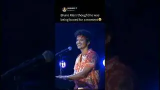 Bruno Mars thought he was being booed for a moment 😭