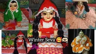 LadduGopal And Radharani Winter Seva Day Routine 🥰🫶🏻Shringar Darshan💕 #laddugopal#Radharani#trending