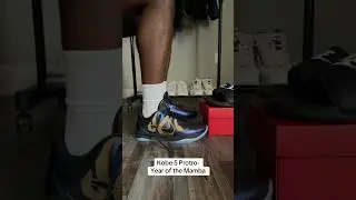 I Tried On The Kobe 5 Protro &ldquo;Year of the Mamba&rdquo; 🐍🔥 #shorts #nike #kobe #sneakers #unboxing #mamba